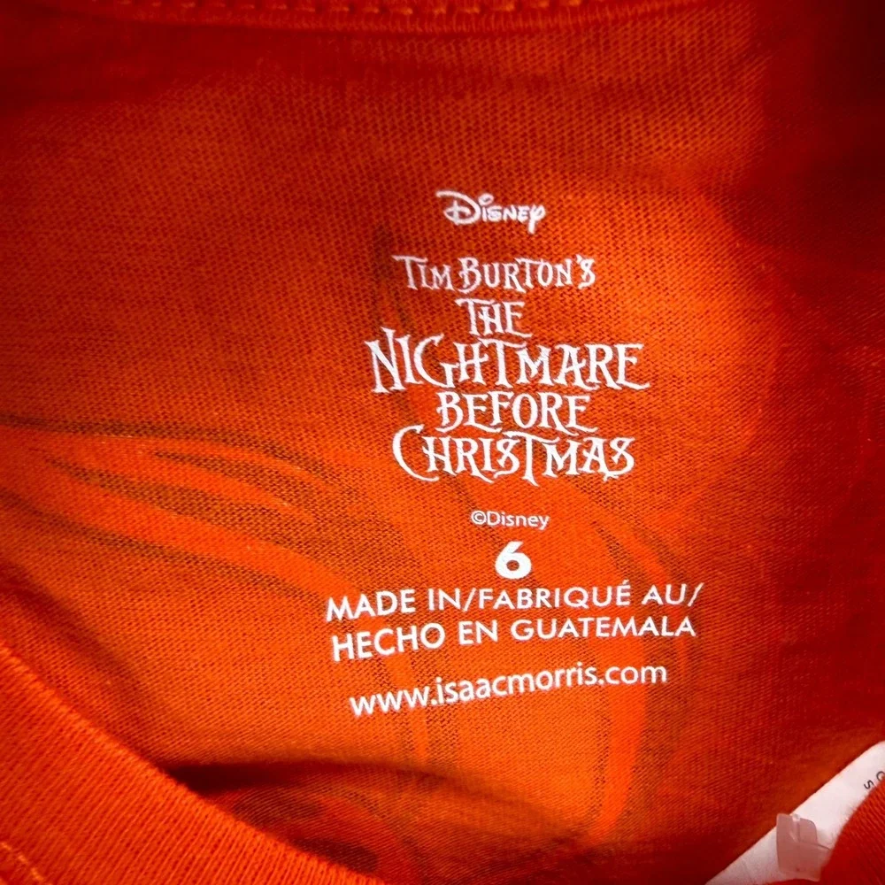 Carters Glow Nightmare Before‎ Christmas Halloween T-Shirt Toddler Boys 6 Orange